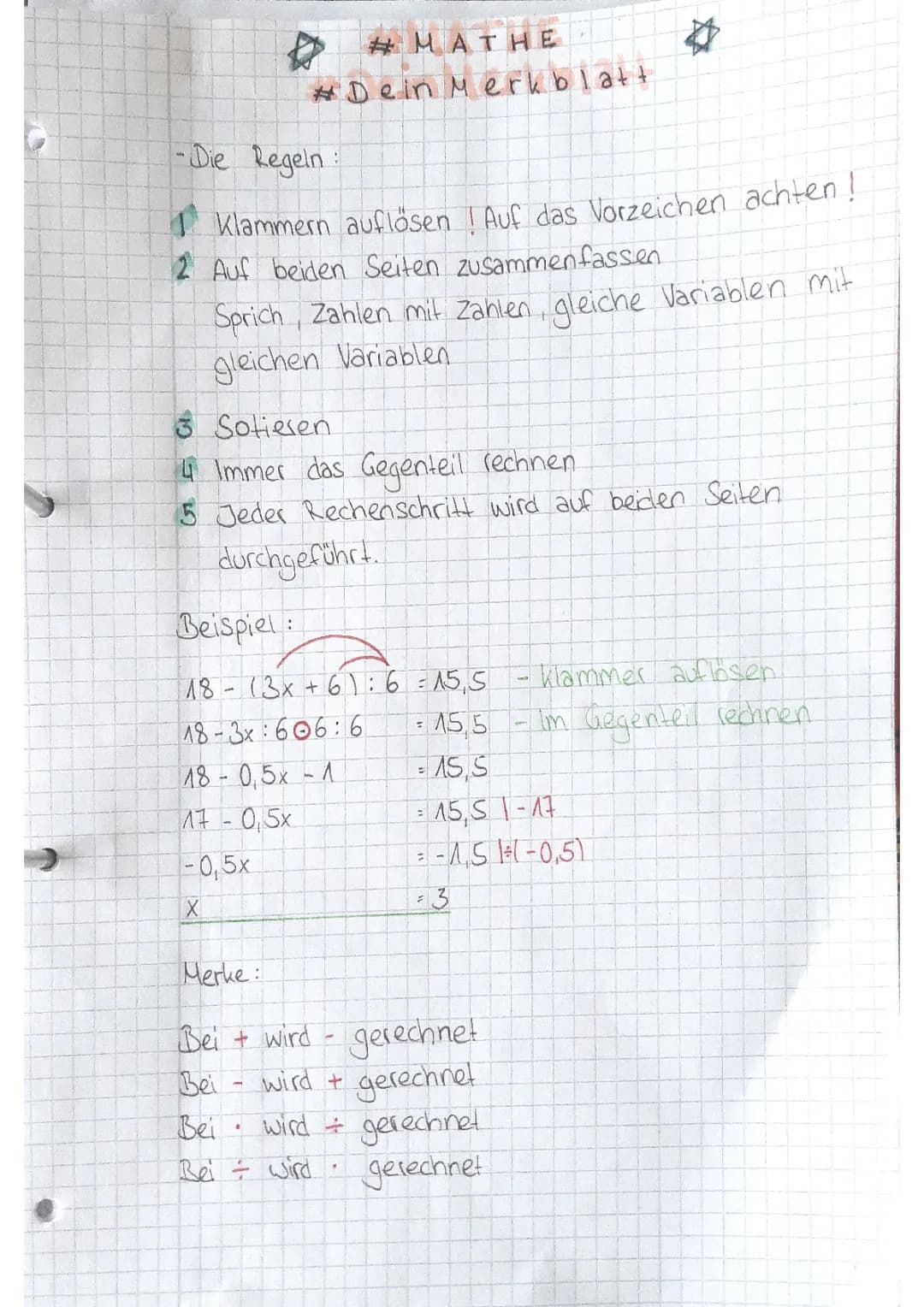 Gleichungen wertgleich umformen 