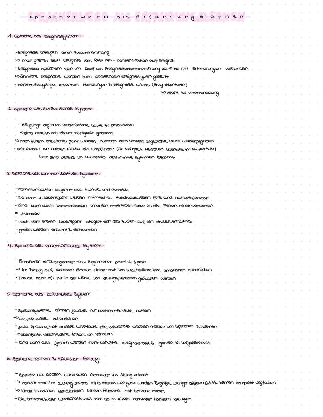 spracnerwerp als erfanrung
1. Sprache als Ereignissystem:
-Ereignisse erzeugen einen zusammenhang
LS man grenzt sein Ereignis vorn Rest ab =