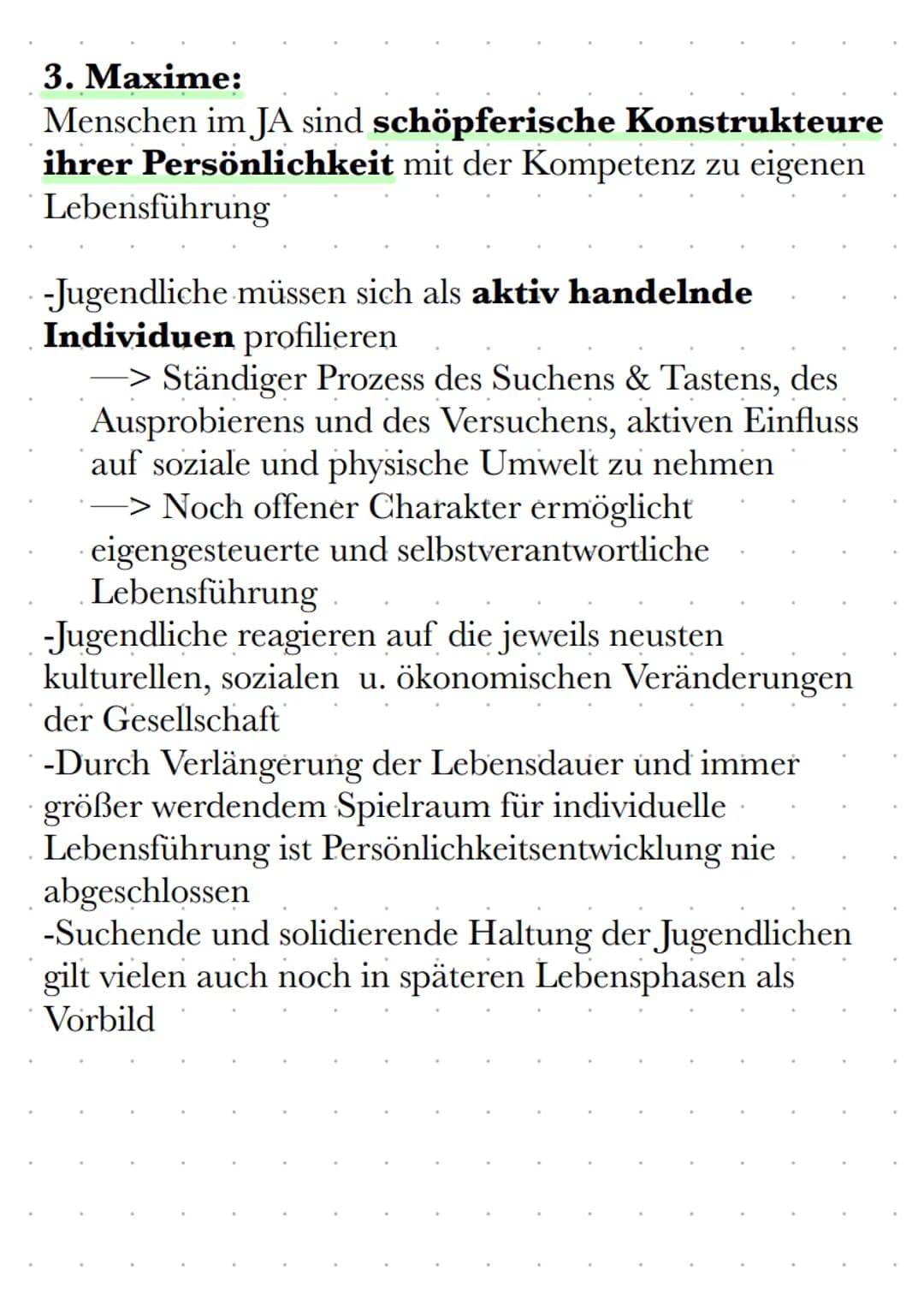 Maxime Hurrelmann
1. Maxime:
-Die Persönlichkeit gestaltet sich im Jugendalter in
einem Wechselspiel von Anlage und Umwelt
-> Grundstrukture