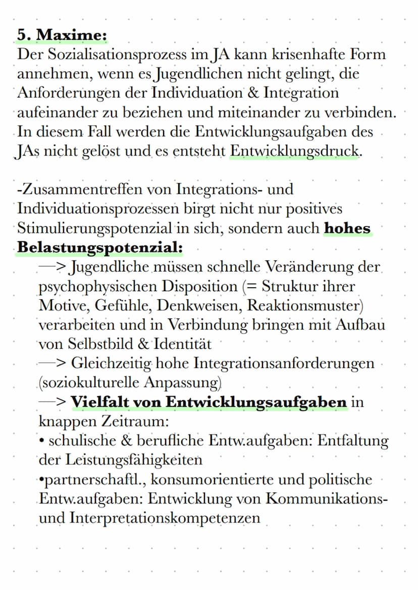 Maxime Hurrelmann
1. Maxime:
-Die Persönlichkeit gestaltet sich im Jugendalter in
einem Wechselspiel von Anlage und Umwelt
-> Grundstrukture