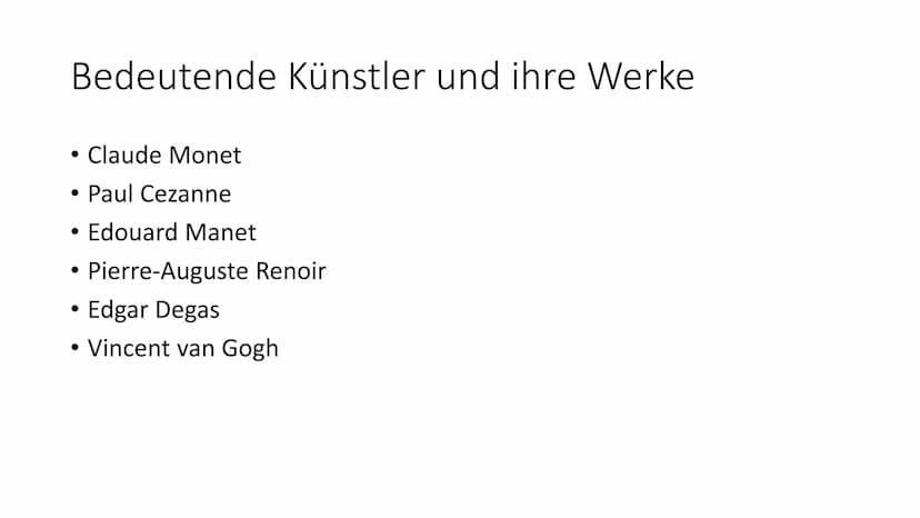 Impressionismus Inhalt
• Was bedeutet Impressionismus?
• Wann/wo ist Impressionismus entstanden?
• Merkmale des Impressionismus
●
• Bedeuten