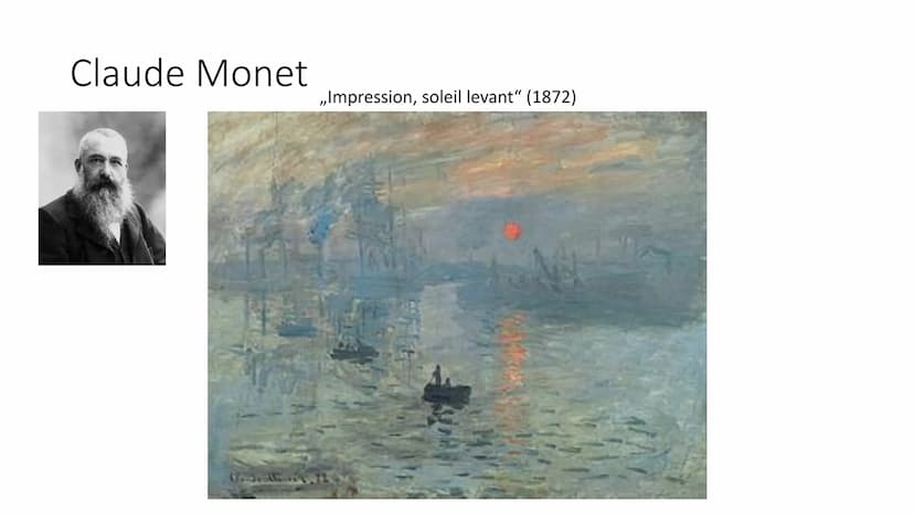 Impressionismus Inhalt
• Was bedeutet Impressionismus?
• Wann/wo ist Impressionismus entstanden?
• Merkmale des Impressionismus
●
• Bedeuten