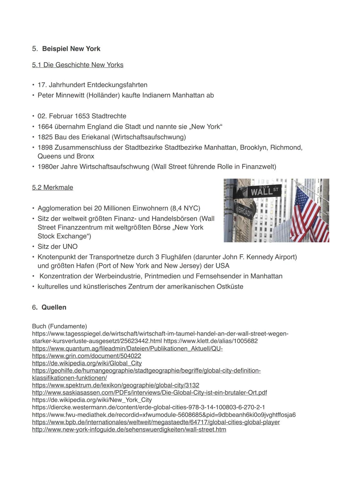 Handout zum Thema: Global City

1. Definition

*   Global Cities sind Städte, die sich durch
    verschiedenste Strukturmerkmale auf dem
   