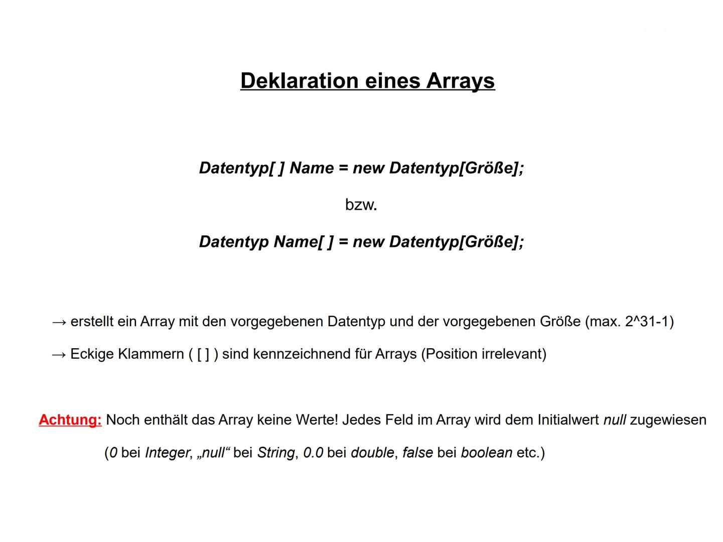 Arrays ●
Was ist ein Array?
• Deklaration und Initialisierung von Arrays
Aufgaben zu Arrays
• Mehrdimensionale Arrays
●
Gliederung
Quellen C