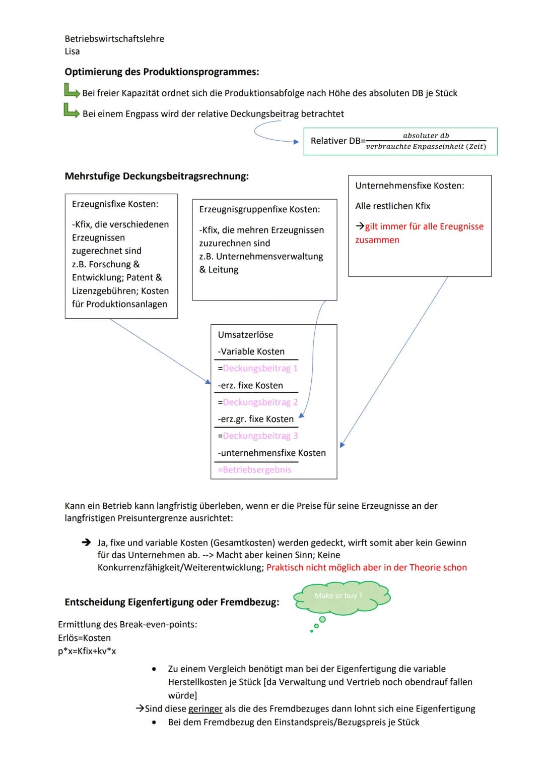BETRIEBSWIRTSCHAFTSLEHRE
Klausurvorbereitung Betriebswirtschaftslehre
Lisa
Bereiche des Rechnungswesens Übersicht:
Finanzbuchhaltung
Externe