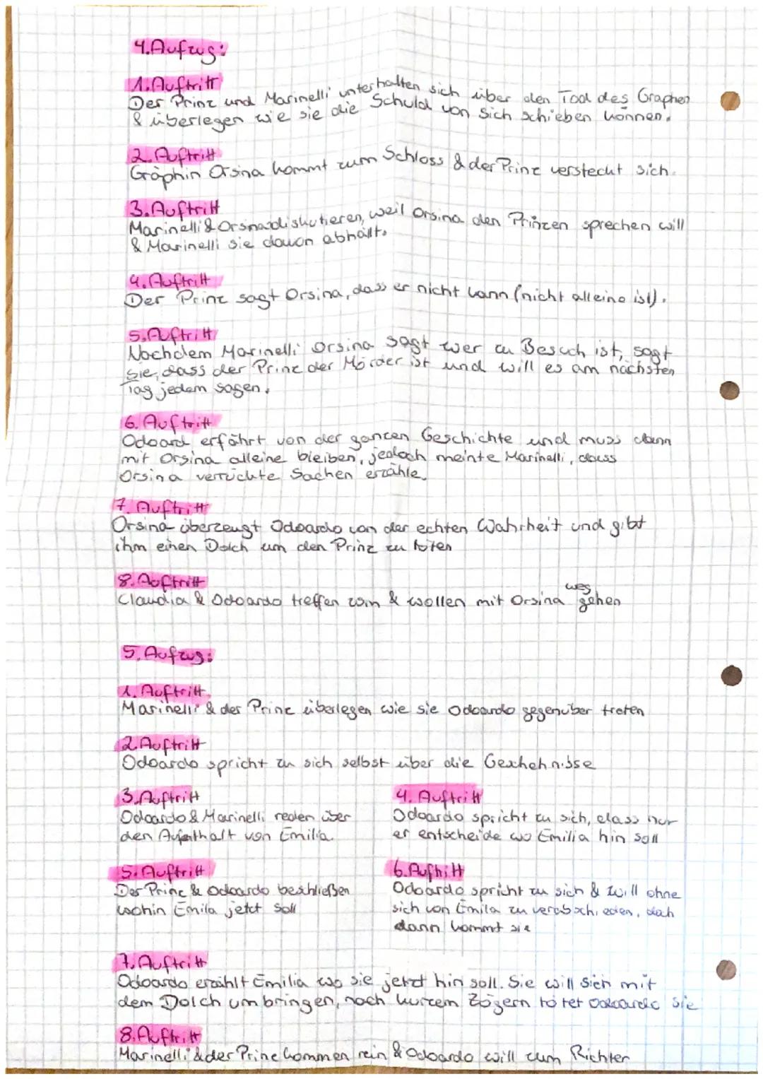 # Emilia Galotti

1. Aufzug

1. Auftritt:
Der Prinz hat in seinen Briefschaften einen Adfers van Emilia
Bruneschi-gewahrt ihn, weil sie Emil