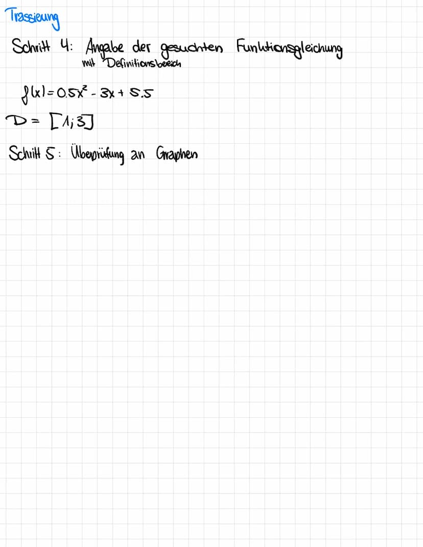 Trassierung
Die mathematische Idee von Trassierungsaufgaben geben off, Stückweise
definierte Funktionsgraphen miteinander zu vorbinden.
Ay
X