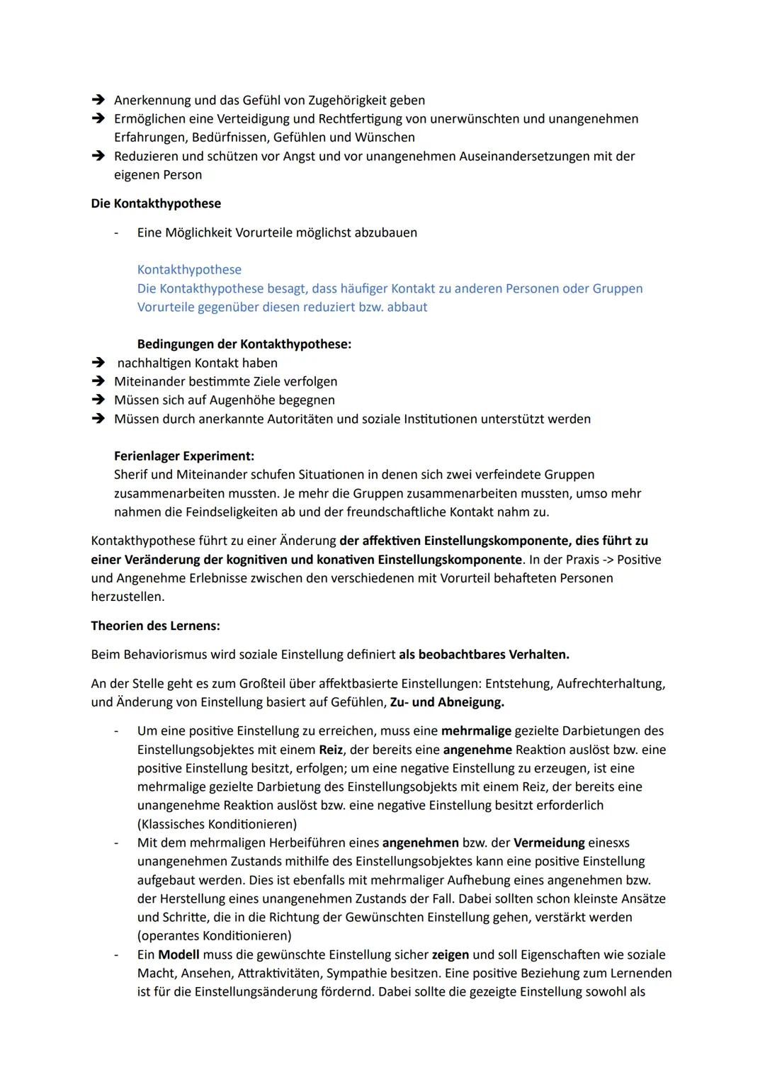 Als soziale Einstellung wird eine relative dauerhafte, im Laufe des Lebens erworbene und
bedeutsame Tendenz eines Individuums bezeichnet, ei