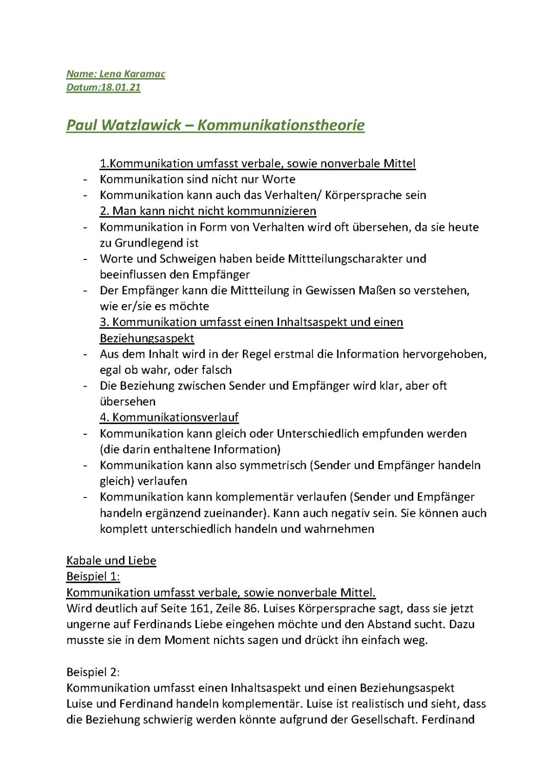 Kommunikationstheorie Paul Watzlawick