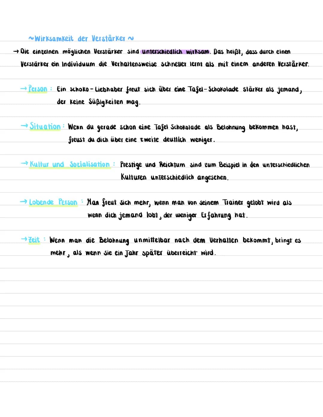 ~Operante Konditionierung
→Es ist eine bekannte Lerntheorie des Behaviorismus.
Es geht darum, dass ein Mensch oder ein Tier eine bestimmte V