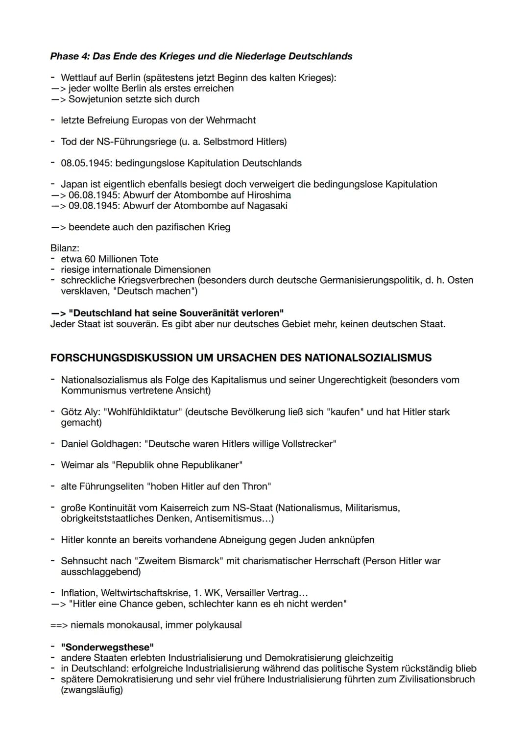 Der 2. Weltkrieg
NS-WIRTSCHAFTSPOLITIK
- "Völkische Wirtschaft" (Mischung aus Markt- und Planwirtschaft)
Unterordnung der Wirtschaftsprozess