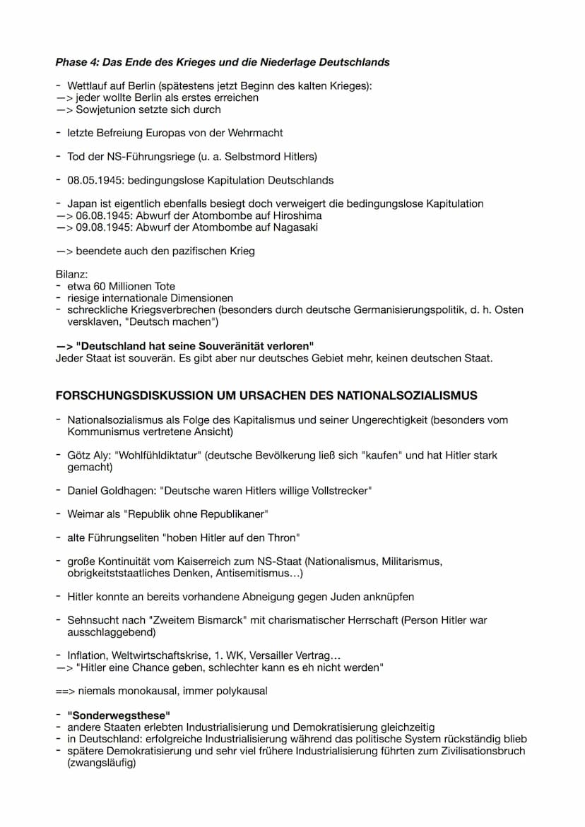 Der 2. Weltkrieg
NS-WIRTSCHAFTSPOLITIK
- "Völkische Wirtschaft" (Mischung aus Markt- und Planwirtschaft)
Unterordnung der Wirtschaftsprozess
