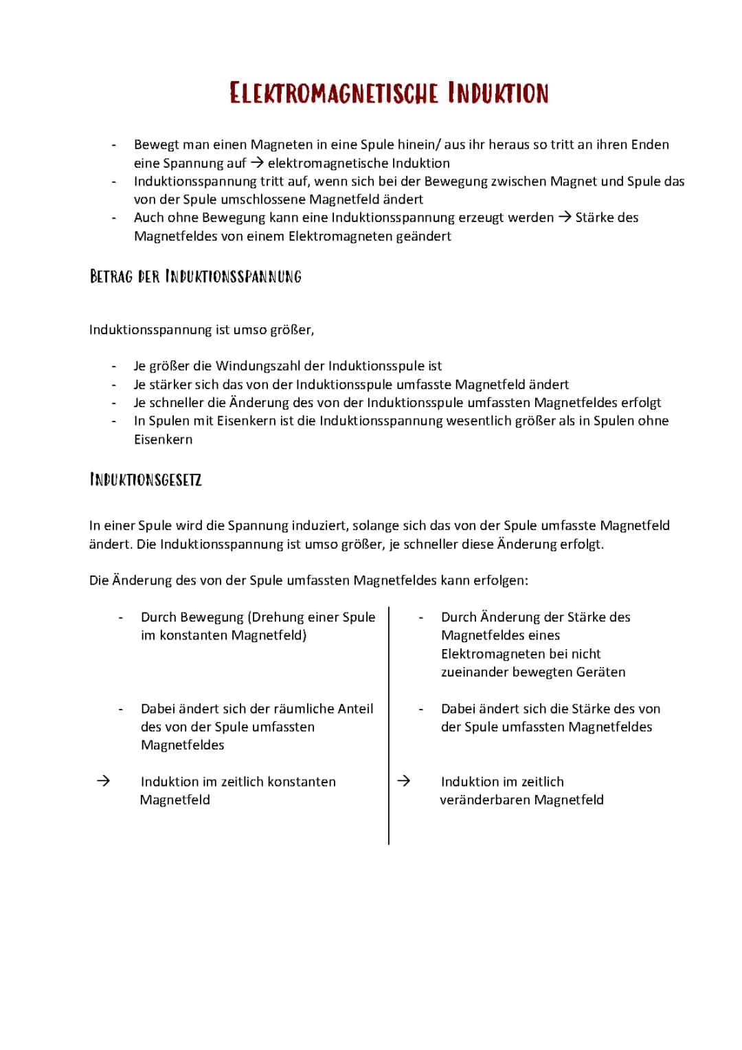 Elektromagnetische Induktion 