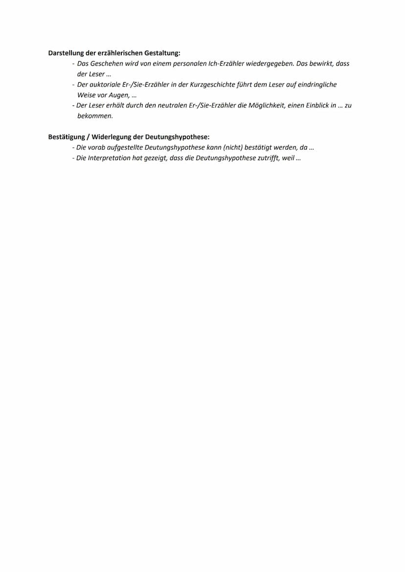 Formulierungshilfen für die Interpretation
Einleitung:
Nennung des Themas:
- Das Drama/der Roman beschreibt/thematisiert/stellt... dar
-Im M