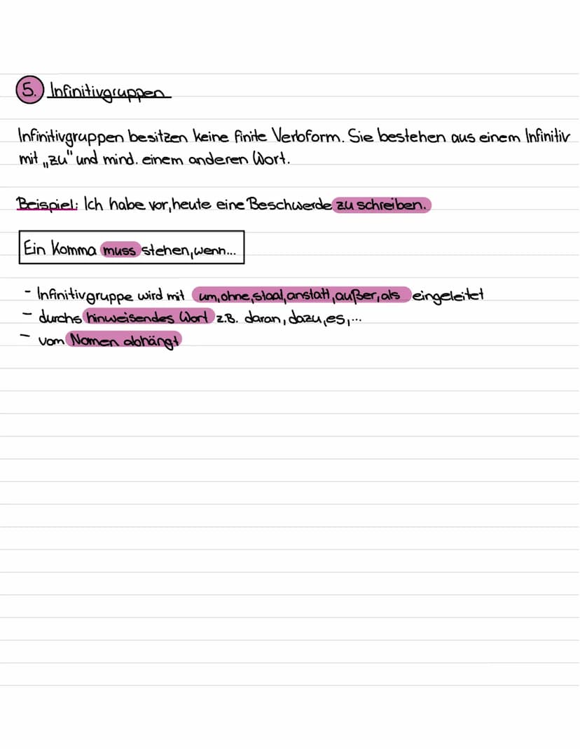 ZEICHENSETZUNG
Kommas in Satzreihen & Satzgefügen
Satzreihe: Eine Satzreihe besteht aus mind. 2 aufeinanderfolgende Hauptsätze, die durch
ei