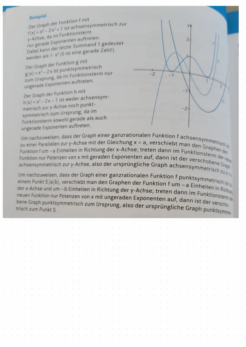 Untersuchung von ganzrationalen Funktionen Eigenschaften ganzrationaler Funktionen
Funktion: Eine Funktion ist eine Zuordnung, bei der jeder