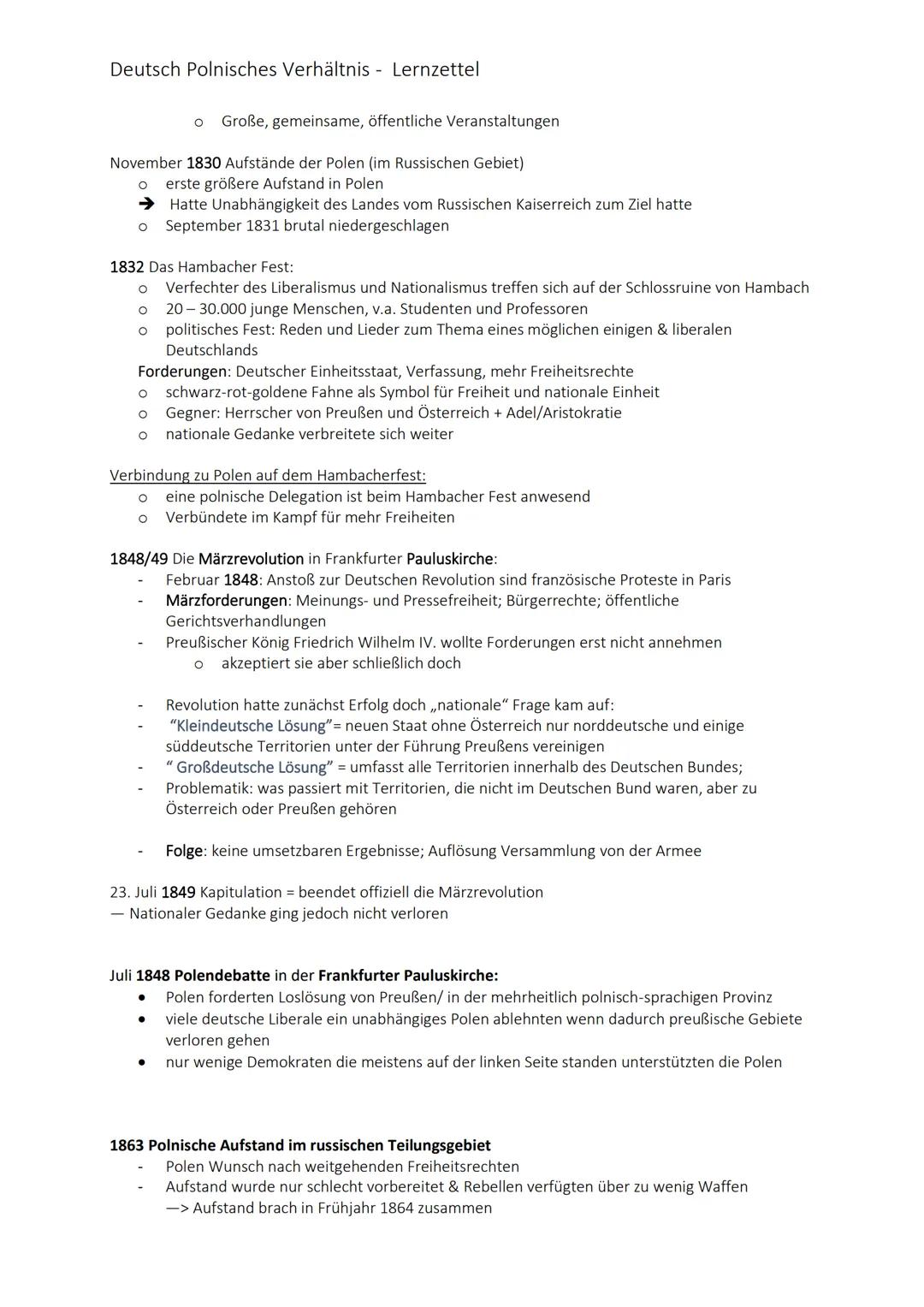 # Deutsch Polnisches Verhältnis Lernzettel

Verfassung Polens ende 18. Jahrhundert

*   Polen unabhängig, herrschte Adelsrepublik
*   Liberu