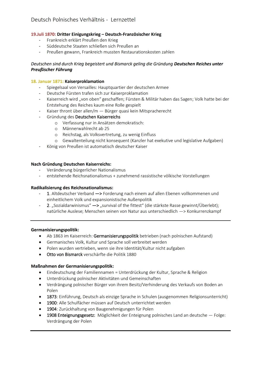 # Deutsch Polnisches Verhältnis Lernzettel

Verfassung Polens ende 18. Jahrhundert

*   Polen unabhängig, herrschte Adelsrepublik
*   Liberu