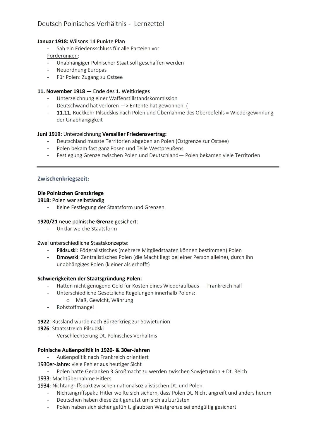 # Deutsch Polnisches Verhältnis Lernzettel

Verfassung Polens ende 18. Jahrhundert

*   Polen unabhängig, herrschte Adelsrepublik
*   Liberu