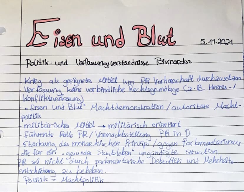 Die Reichsgründung
Der Weg zur Reichsgründung:
-Nach 1848/1849 -> Restauration des Deutschen Bundes
-> Es gibt einen Streit: Wer hat im Deut