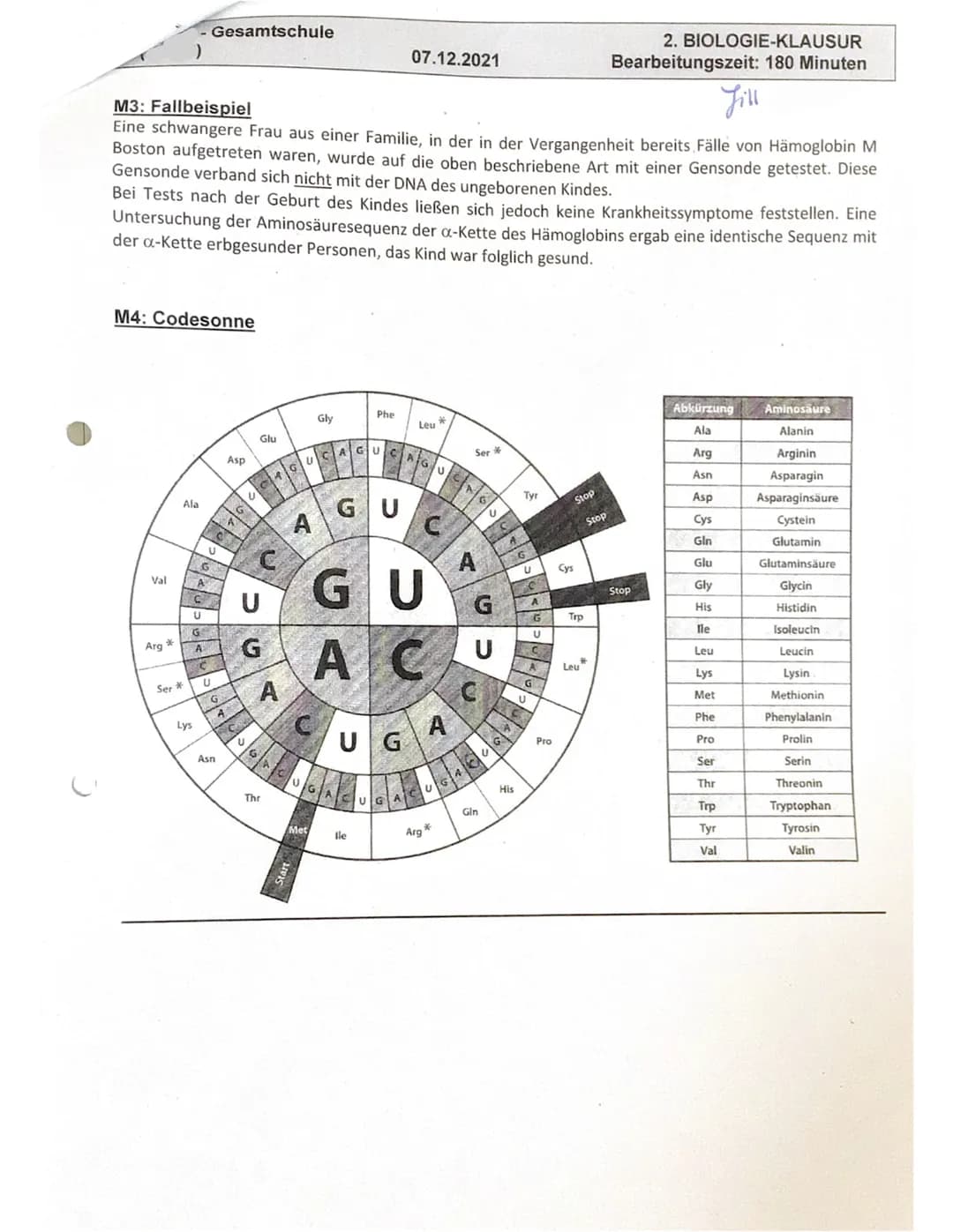 LK QT
1.1
1.2
Jill
Aufgabe 1: DNA und Hautkrebs durch UV Strahlen (68 Punkte)
1.3
1.4
1.5
2.1
2.2
- Gesamtschule
2.3
07.12.2021
2.4
2. BIOLO
