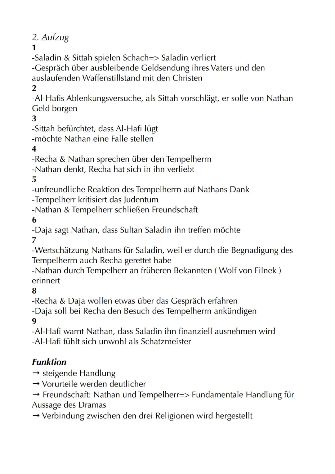 Nathan der Weise
Autor: Gotthold Ephraim Lessing
Jahr: 1779
Textsorte: Dramatisches Gedicht
Aufbau: 5 Aufzüge/Akte mit jeweiligen Auftritten