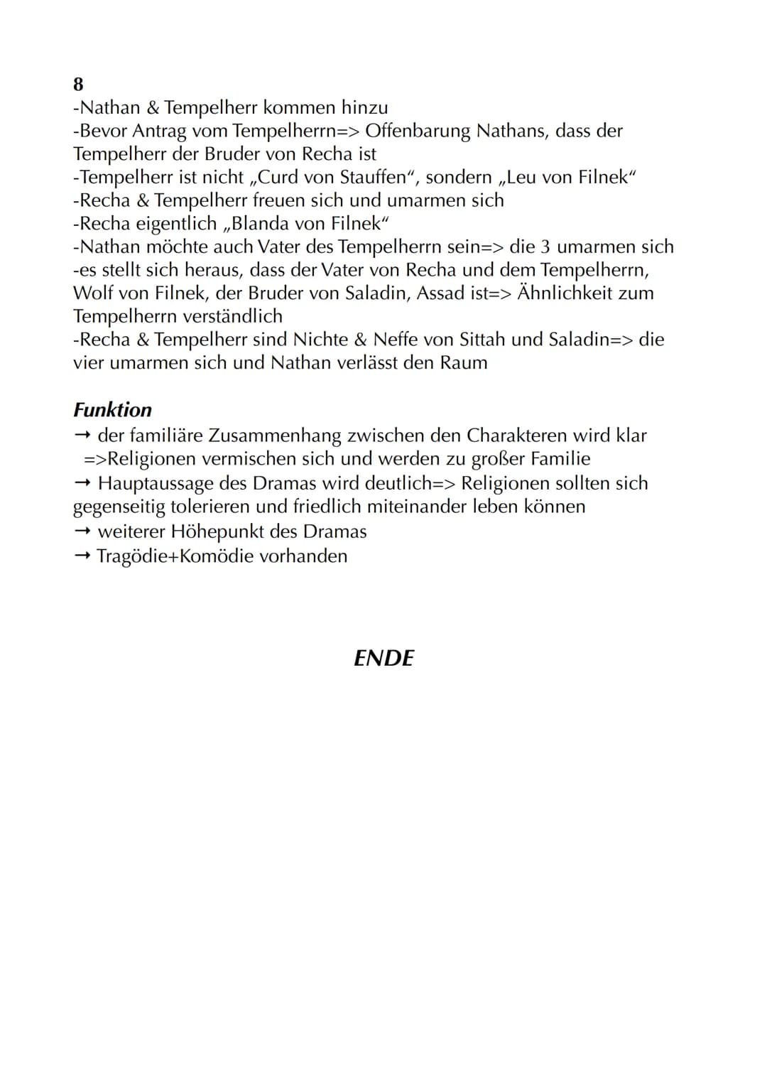 Nathan der Weise
Autor: Gotthold Ephraim Lessing
Jahr: 1779
Textsorte: Dramatisches Gedicht
Aufbau: 5 Aufzüge/Akte mit jeweiligen Auftritten