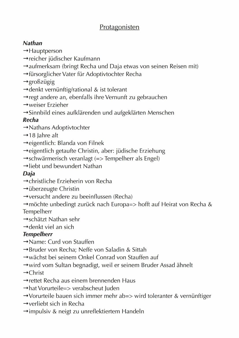 Nathan der Weise
Autor: Gotthold Ephraim Lessing
Jahr: 1779
Textsorte: Dramatisches Gedicht
Aufbau: 5 Aufzüge/Akte mit jeweiligen Auftritten