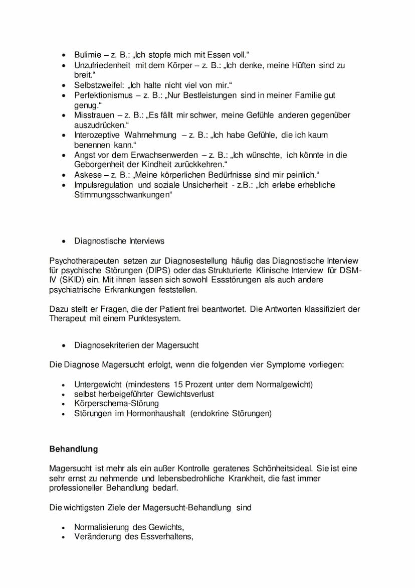 Magersucht (Anorexia nervosa)
Die Magersucht (Anorexia nervosa) ist eine schwere psychische Erkrankung. Die
Betroffenen verlieren durch kran