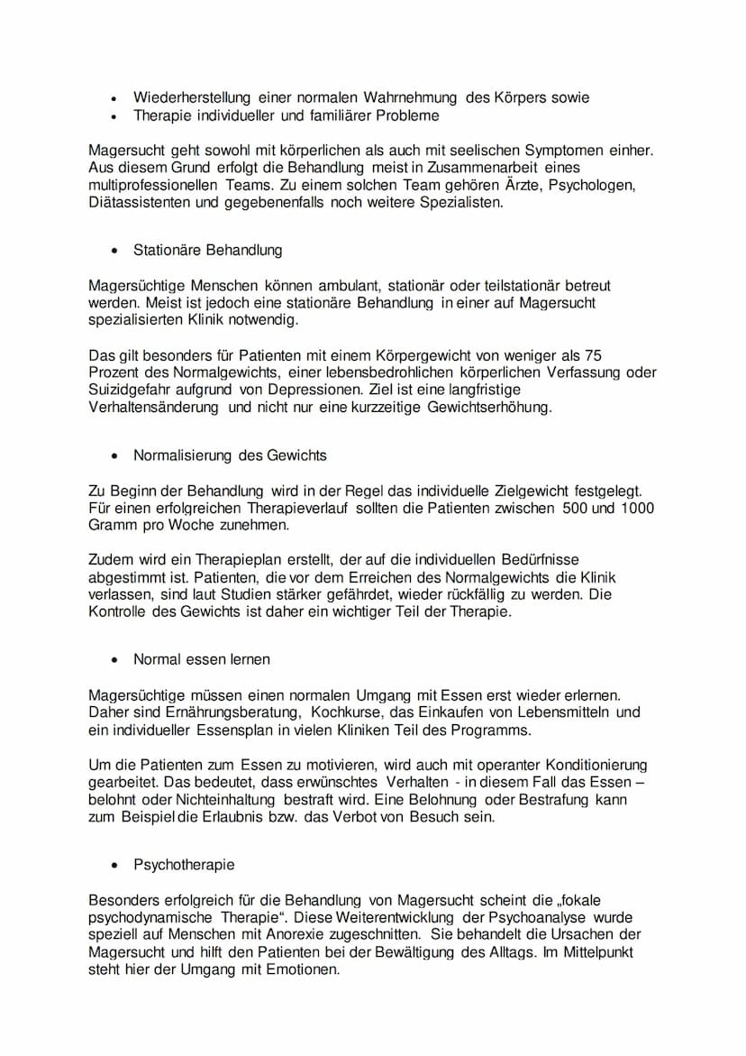 Magersucht (Anorexia nervosa)
Die Magersucht (Anorexia nervosa) ist eine schwere psychische Erkrankung. Die
Betroffenen verlieren durch kran
