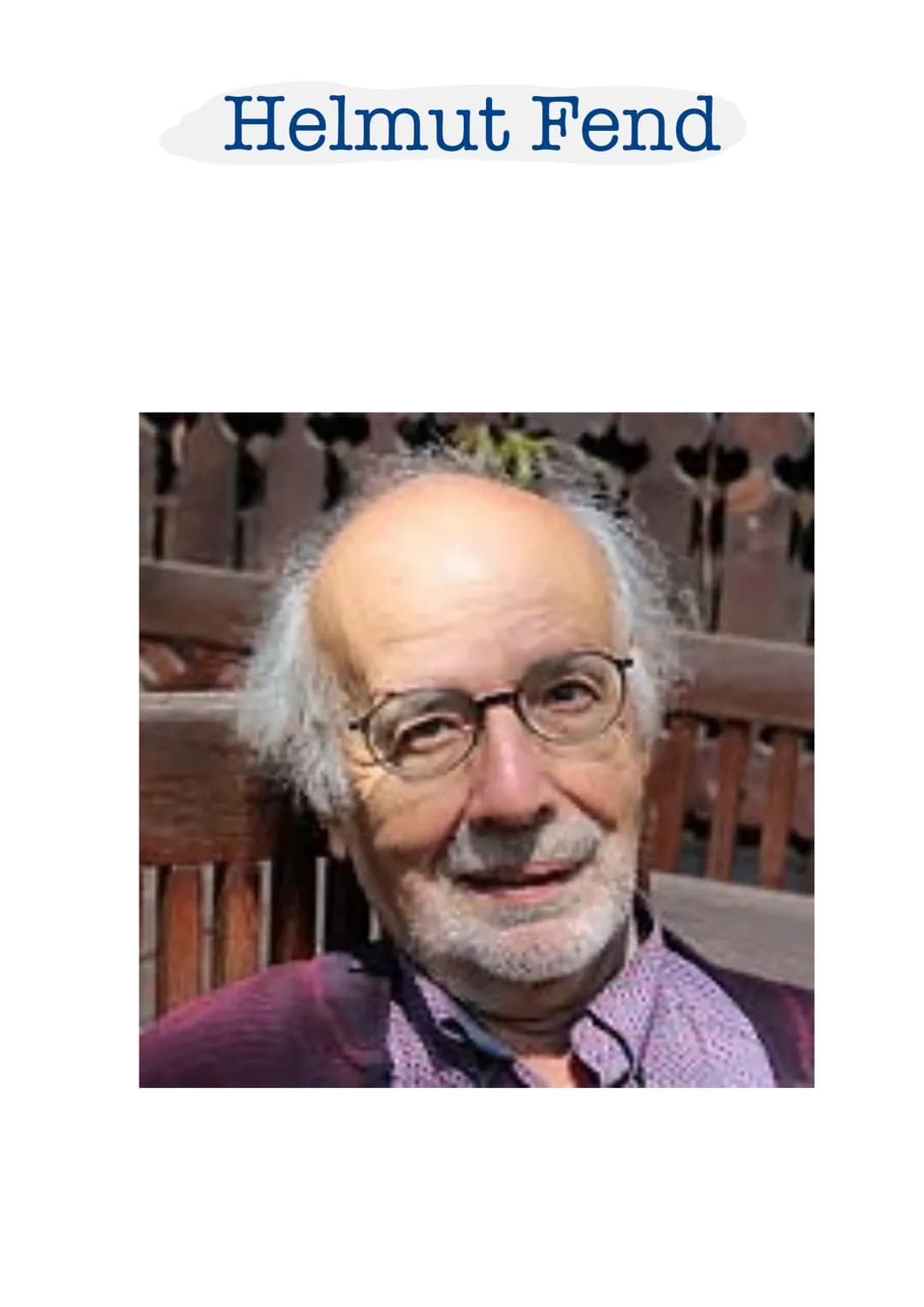 Helmut Fend Funktion von Schule nach Fend
-> Theorie beschäftigt sich mit der Funktion von Schule, wobei Schülerinnen &
Schüler den gesellsc