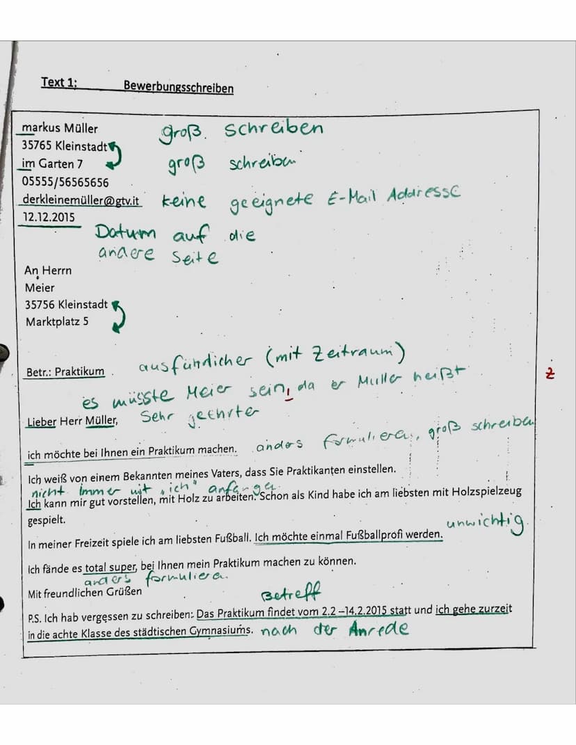 Nar
Deutsch
Punkte: 40/42
Note (abzügl. FQ):
Aufgabenstellung:
1. Klassenarbeit
Thema: Bewerbung
Unterschrift eines Erziehungsberechtigten:

