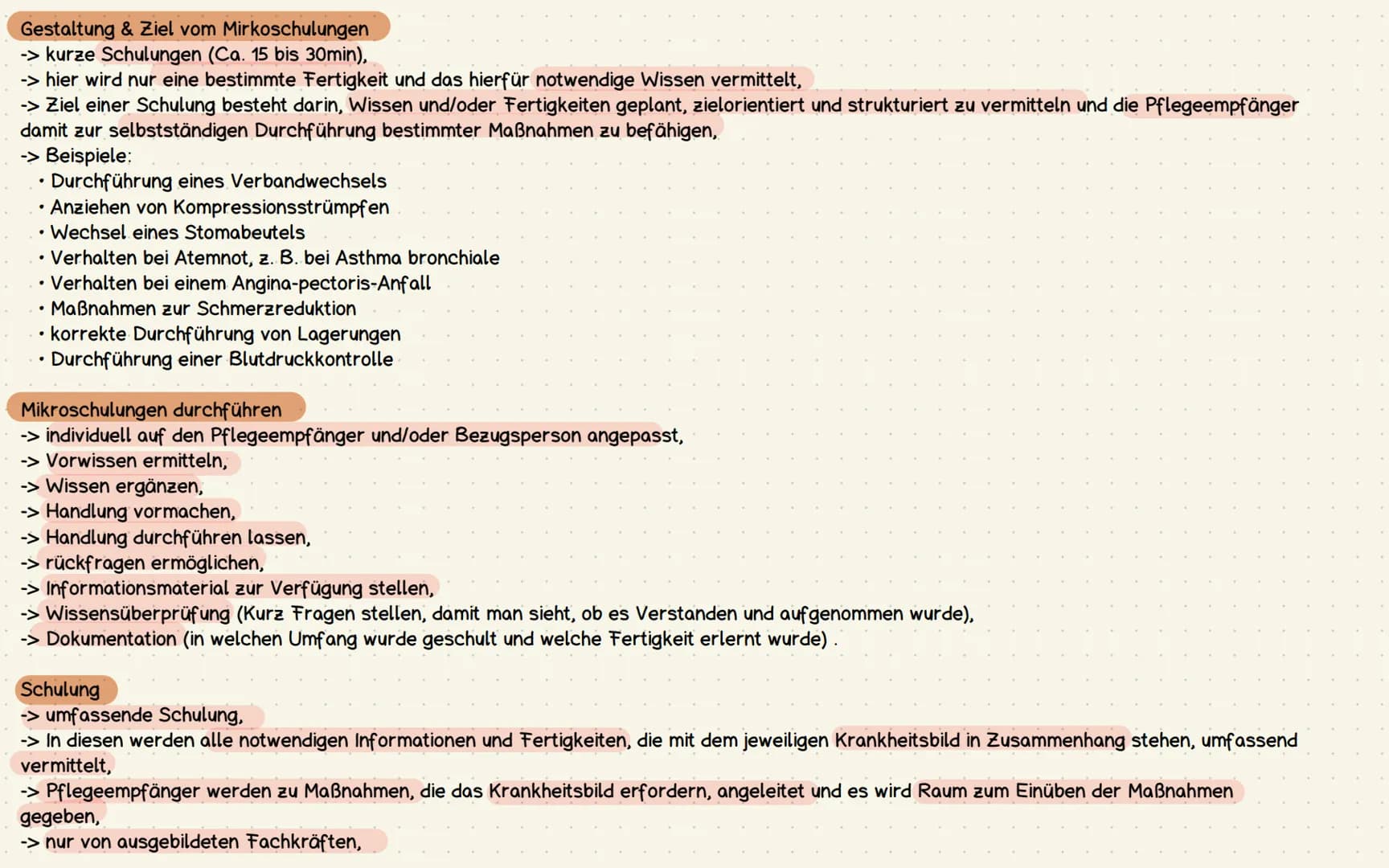 Informieren, Schulen, Anleiten und Beraten
Kompetent pflegen
-> Informieren, Schulen, Anleiten und Beraten von Pflegeempfängern sind Teil de