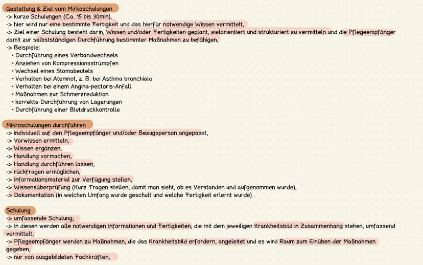 Informieren, Schulen, Anleiten und Beraten
Kompetent pflegen
-> Informieren, Schulen, Anleiten und Beraten von Pflegeempfängern sind Teil de