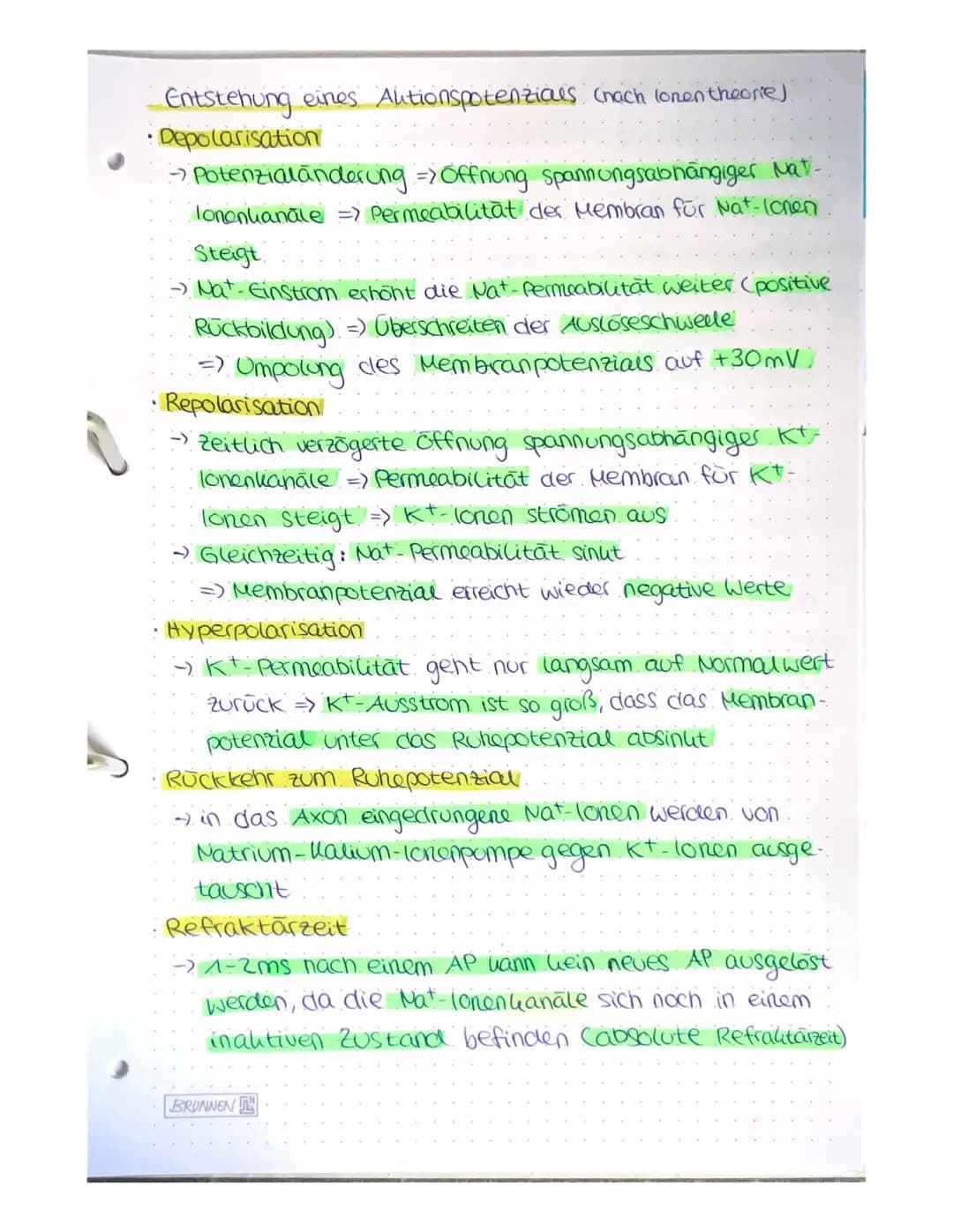 NEUROBIOLOGIE
A) Bau und Funktion der Nervenzelle.
Nervenzeuen (Neuronen) empfangen elektrische Signale,
verarbeiten Sie, leiten sie als Err