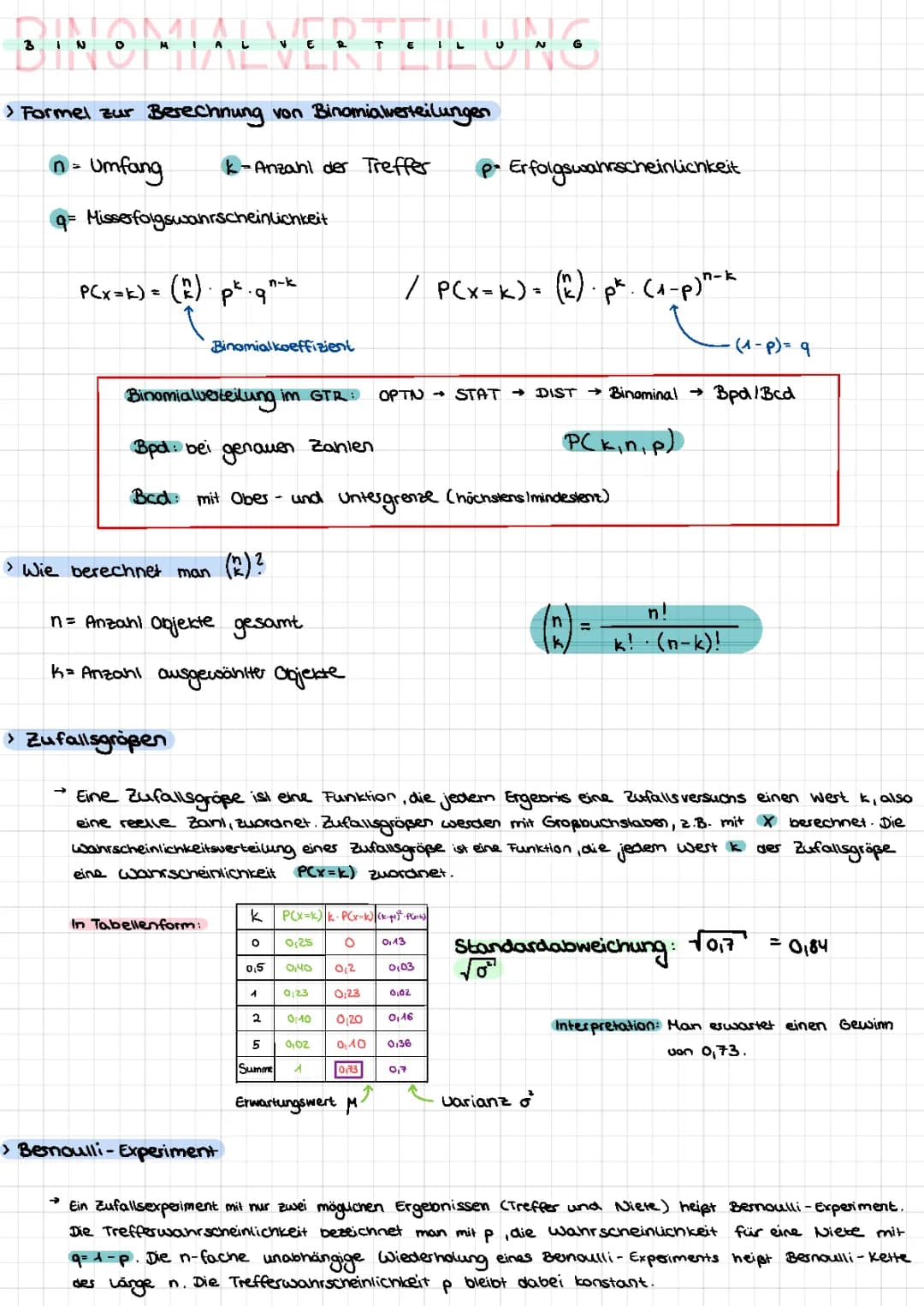Binomialverteilung & Bernoulli für Kids: Formeln, Beispiele und einfache Erklärungen