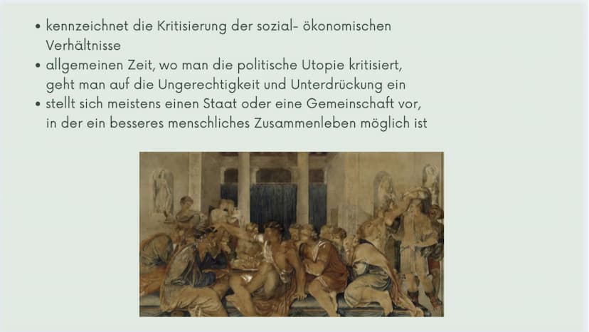 FUTURE
UTOPIA
DYSTOPIA
UTOPIA DYSTOPIA
Utopie/Distopie
Ayesha, Ataa, Tasmiha Utopie:
- Was ist Utopie?
- Arten der Utopie
-> Wissenschaftlic