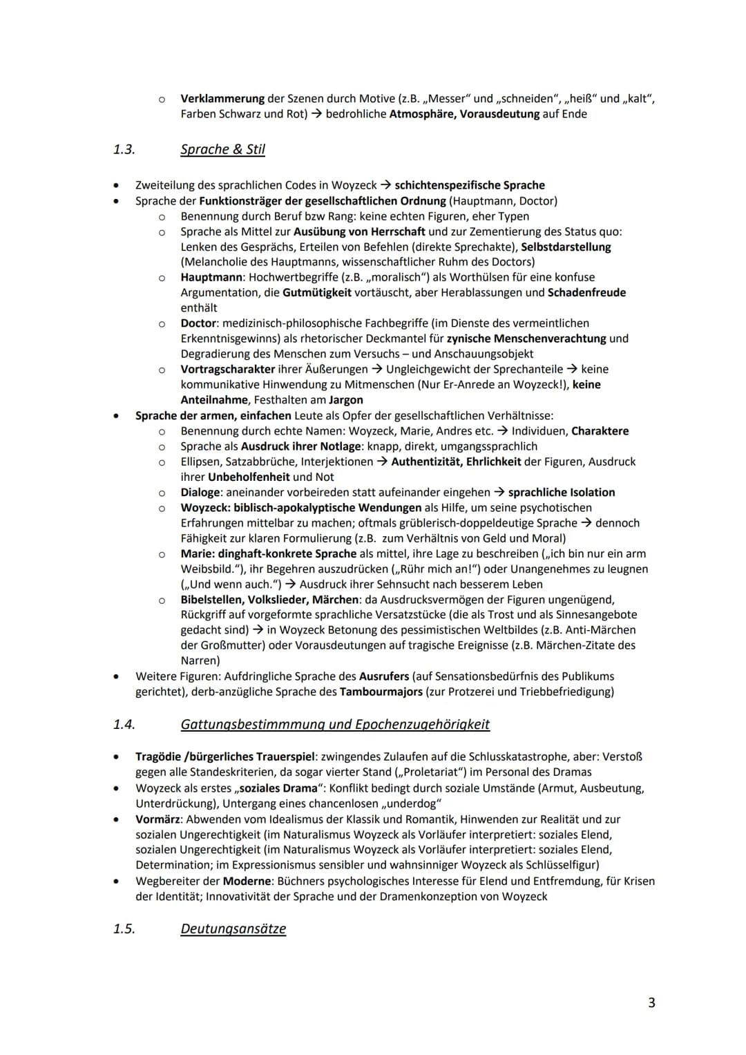 1. Woyzeck - Georg Büchner
1.1.
1.Szene, freies
Feld. Die Stadt
in der Ferne
2.Szene. in der
Stadt
3.Szene, Buden.
Lichter. Stadt
4.Szene, M