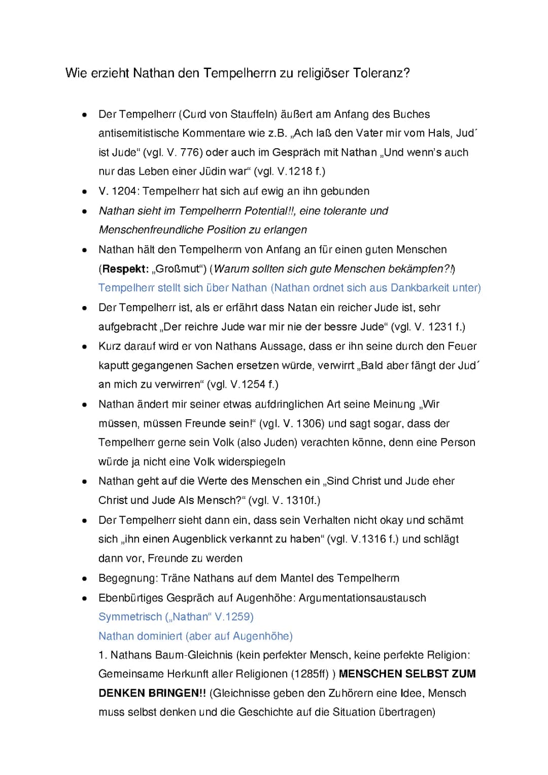 Nathan der Weise Zusammenfassung und Interpretation für Kids