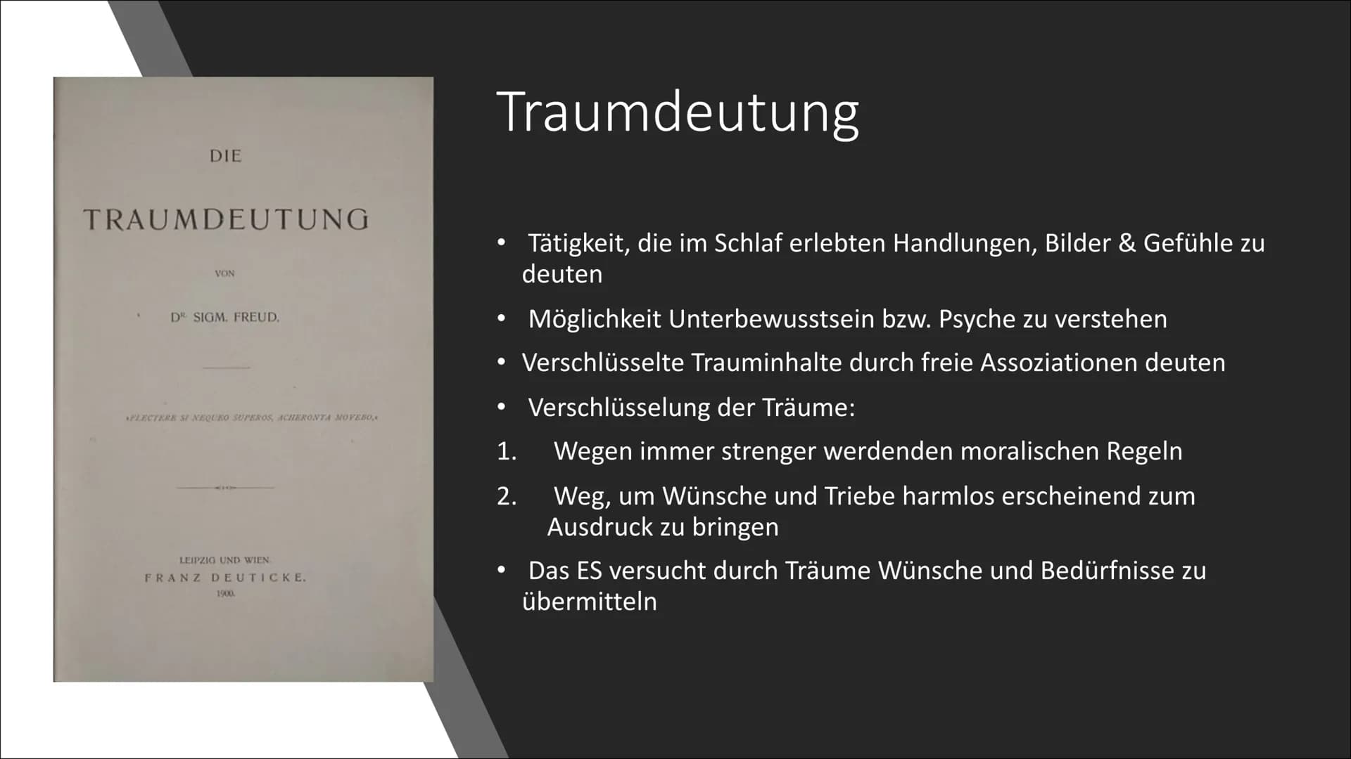 Sigmund
Freud
Traumdeutung Agenda
Steckbrief
Allgemeine Informationen zum Traum
Traum nach Freud
Definitionen zum Traum
*Traumdeutung
Instan