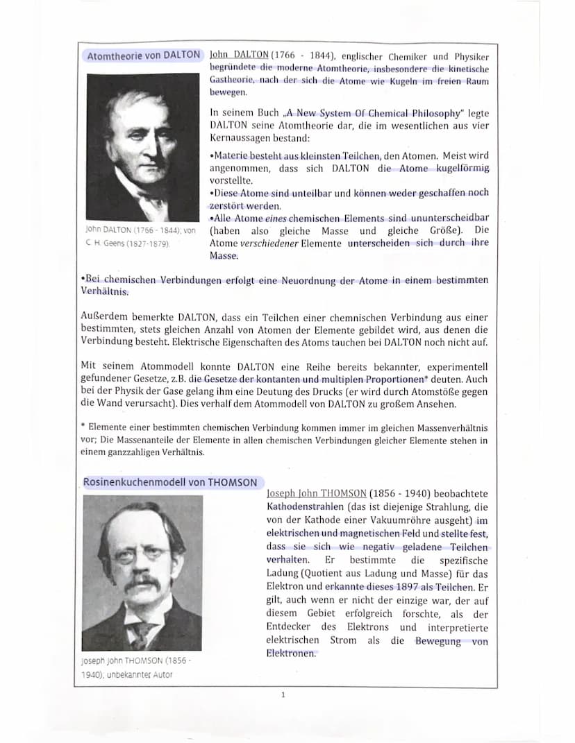 STRAHLUNG HUS HIOMHULLE UND HIOMKERN
1. HISTORISCHE ENTWICKLUNG DER ATOMVORSTELLUNG
1. ATOMTHEORIE VON DALTON
• JEDES ELEMENT BESTEHT AUS GL