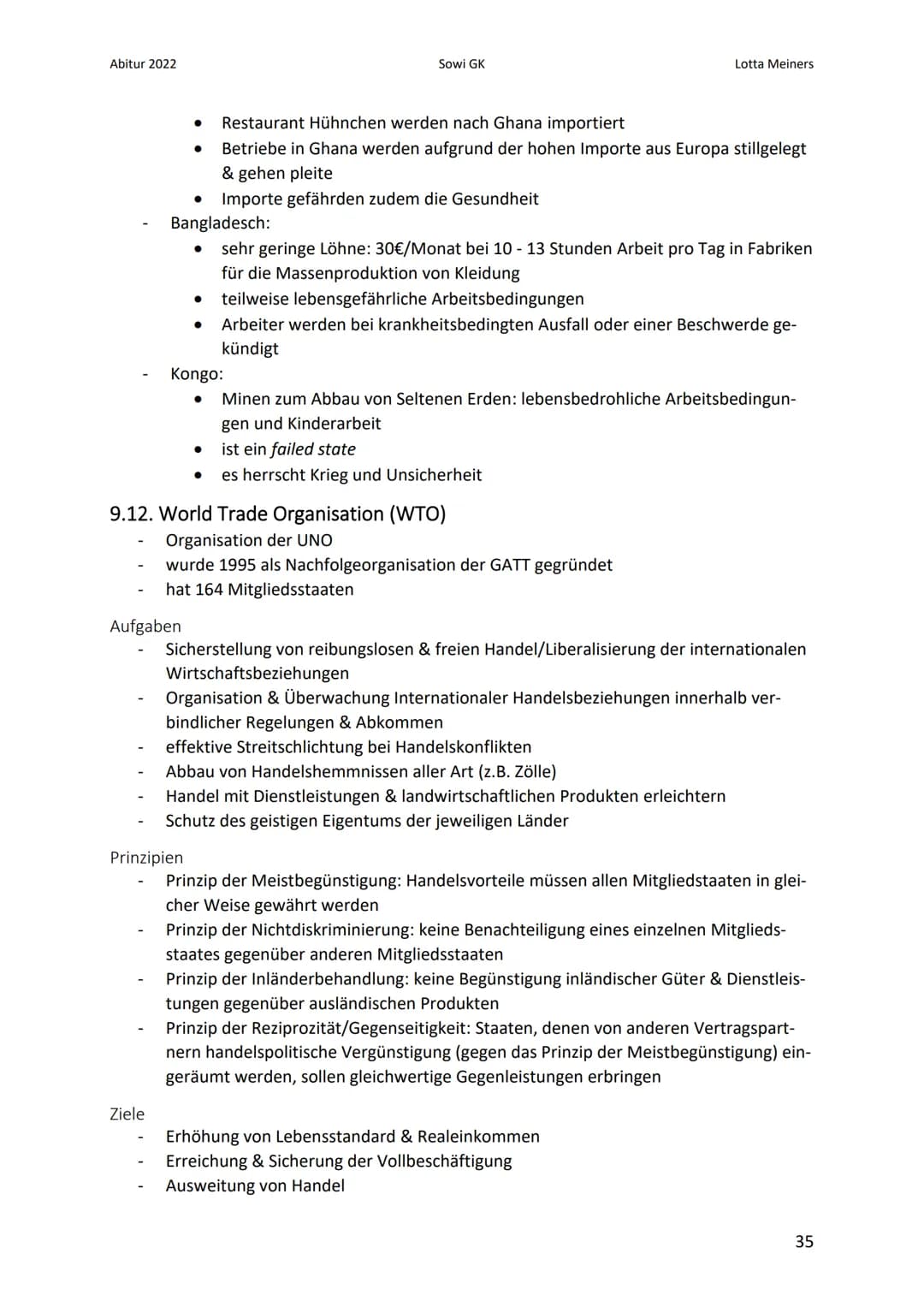 Abitur 2022
wirtschaftliche Dimension
Sowi GK
9. Globalisierung
9.1. Dimensionen
Dimensionen sind miteinander vernetzt & lassen sich nicht k