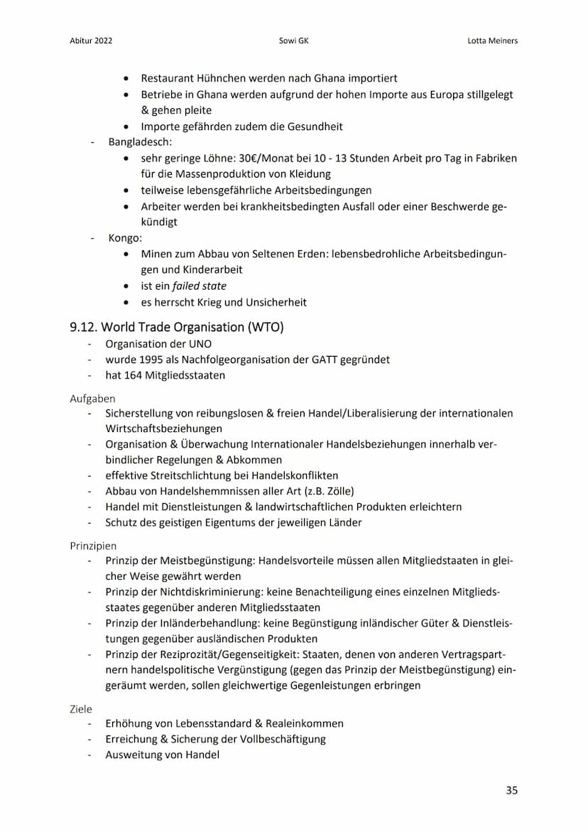 Abitur 2022
wirtschaftliche Dimension
Sowi GK
9. Globalisierung
9.1. Dimensionen
Dimensionen sind miteinander vernetzt & lassen sich nicht k