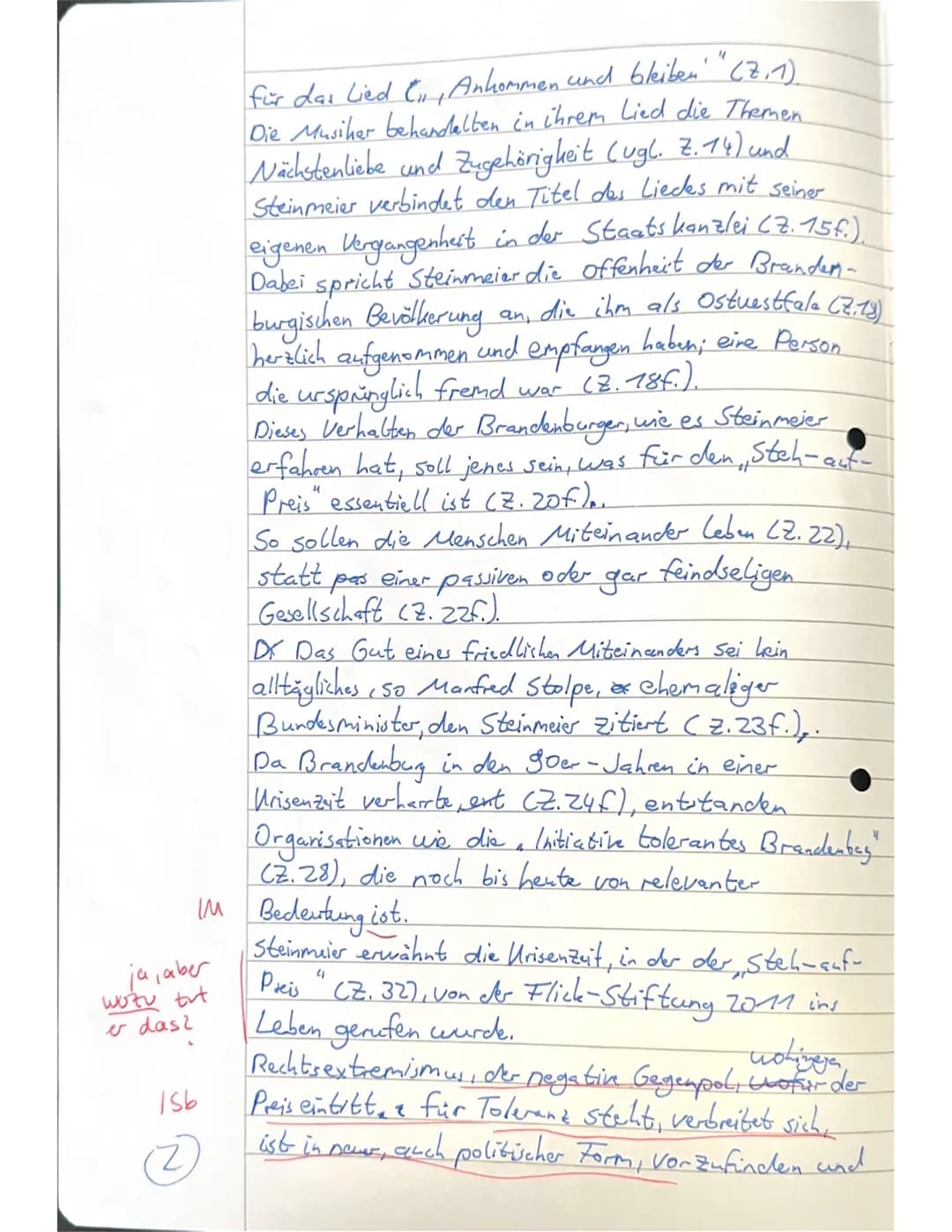 No.1 Analyse
Klausur Nr.2
14.12.2022
Der uns
vorliegende Text ist eine Rede Frank-Walter
Steinmeiers, die er am 22. Juni 2017 zum
Antrittsbe