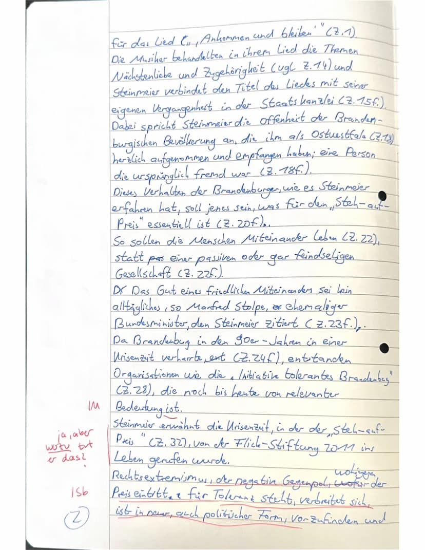No.1 Analyse
Klausur Nr.2
14.12.2022
Der uns
vorliegende Text ist eine Rede Frank-Walter
Steinmeiers, die er am 22. Juni 2017 zum
Antrittsbe