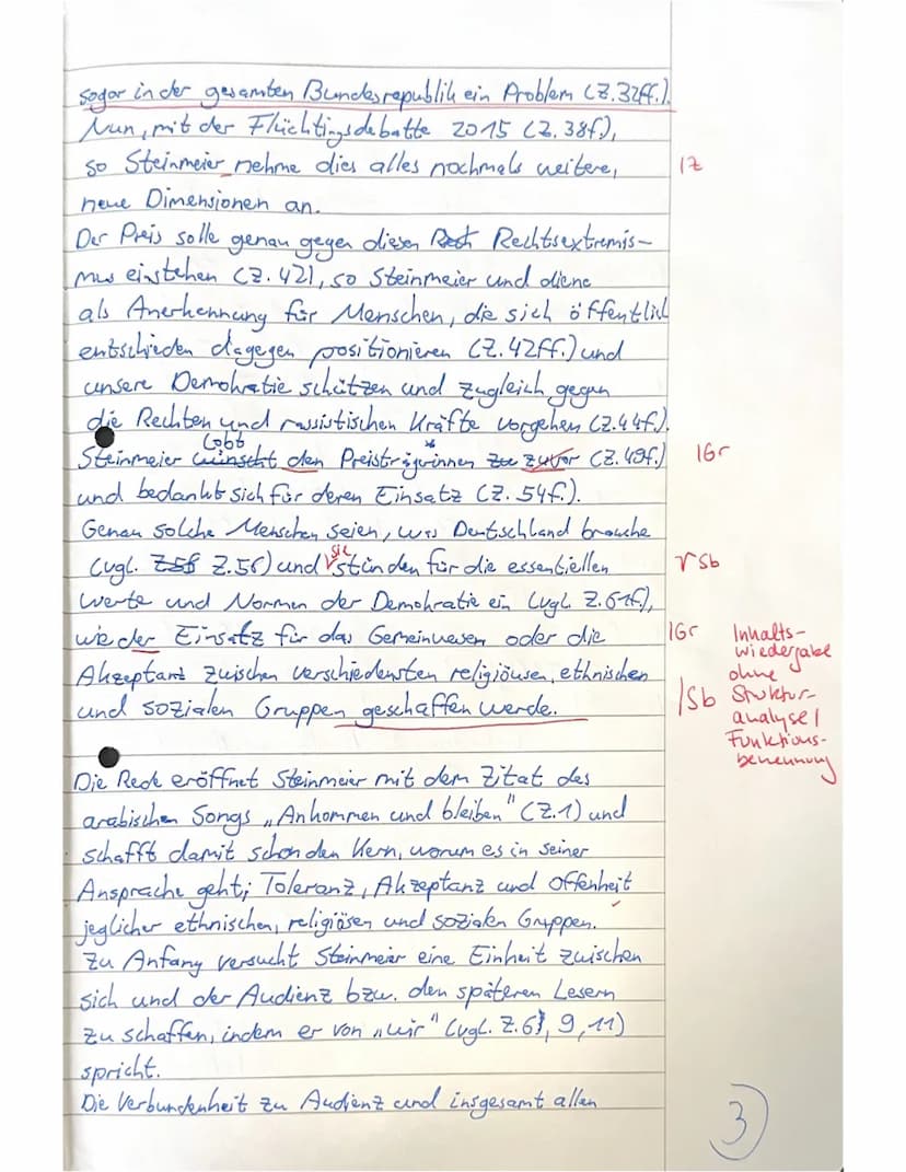 No.1 Analyse
Klausur Nr.2
14.12.2022
Der uns
vorliegende Text ist eine Rede Frank-Walter
Steinmeiers, die er am 22. Juni 2017 zum
Antrittsbe