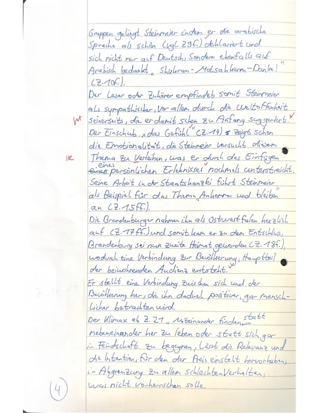 No.1 Analyse
Klausur Nr.2
14.12.2022
Der uns
vorliegende Text ist eine Rede Frank-Walter
Steinmeiers, die er am 22. Juni 2017 zum
Antrittsbe