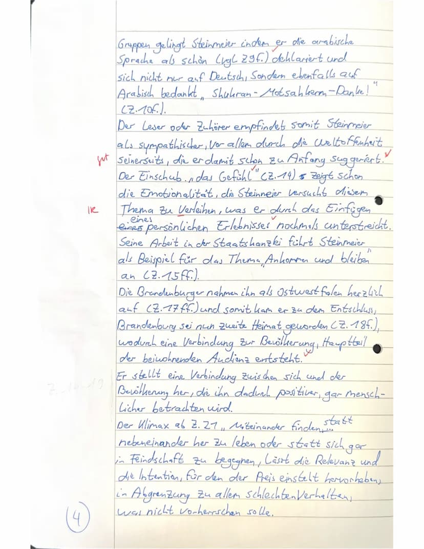 No.1 Analyse
Klausur Nr.2
14.12.2022
Der uns
vorliegende Text ist eine Rede Frank-Walter
Steinmeiers, die er am 22. Juni 2017 zum
Antrittsbe