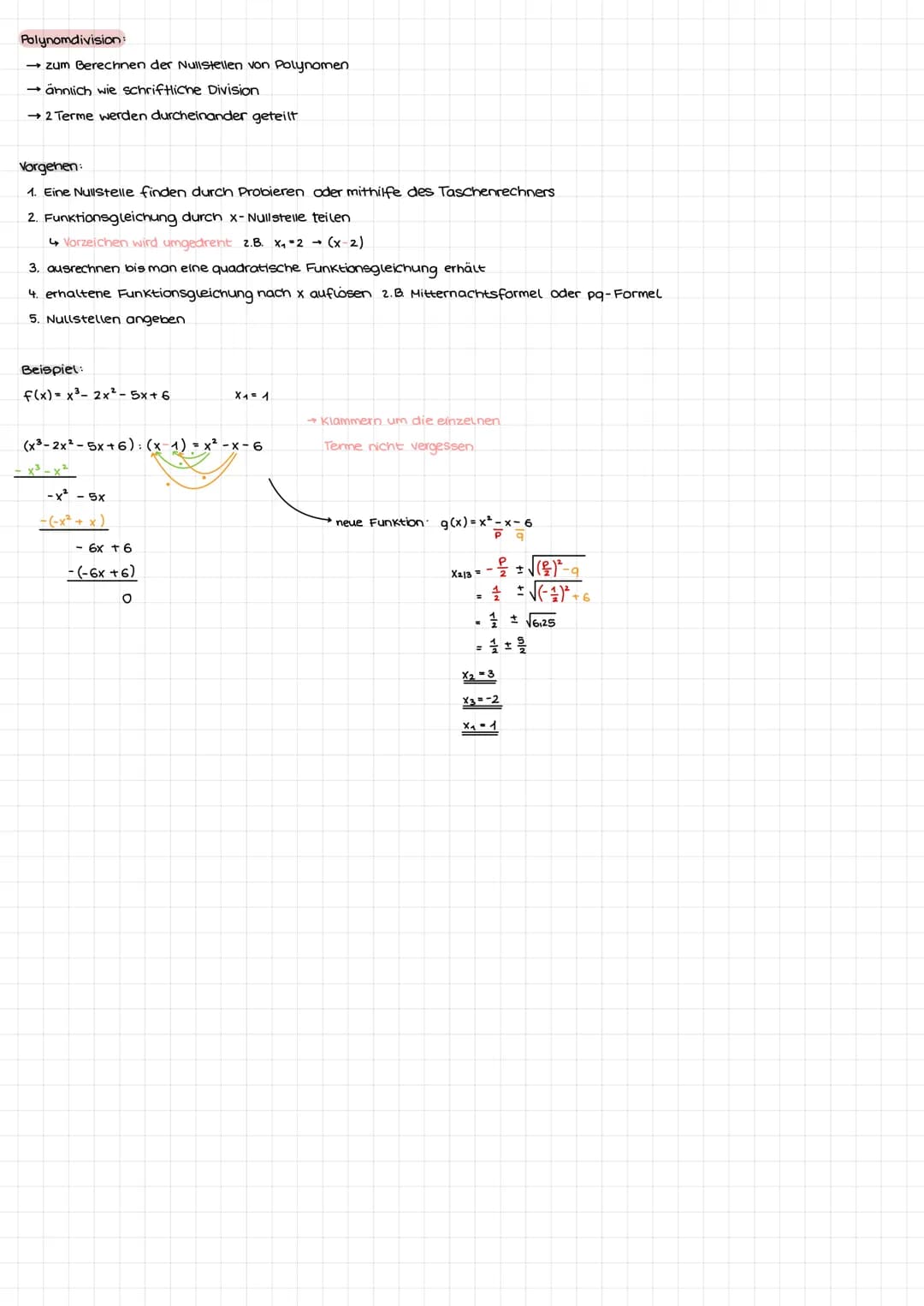 Gleichungen
x Gleichung 1. Grades (Lineare Gleichung) → Äquivalenzumformung (=nach x auflosen)
Gleichung 2. Grades (=Quadratische Gleichung)