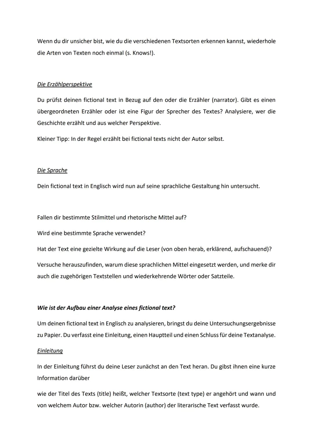 -Einen fictional text analysieren-
Der Eintritt in die Erwachsenenwelt Fiktionale Texte inklusive Ganzschrift
Was ist beim Analysieren eines